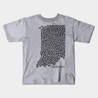 Indiana State Outline Maze & Labyrinth Kids T-Shirt